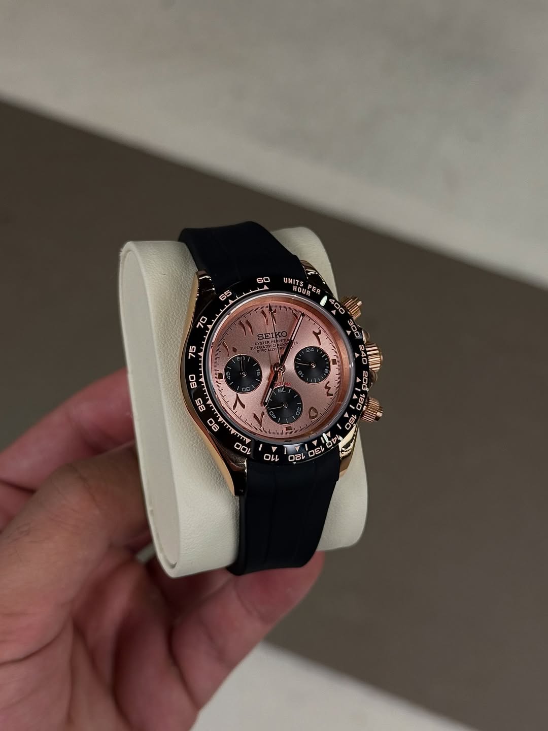 Chronograph Champagne Pink Arabic Dial
