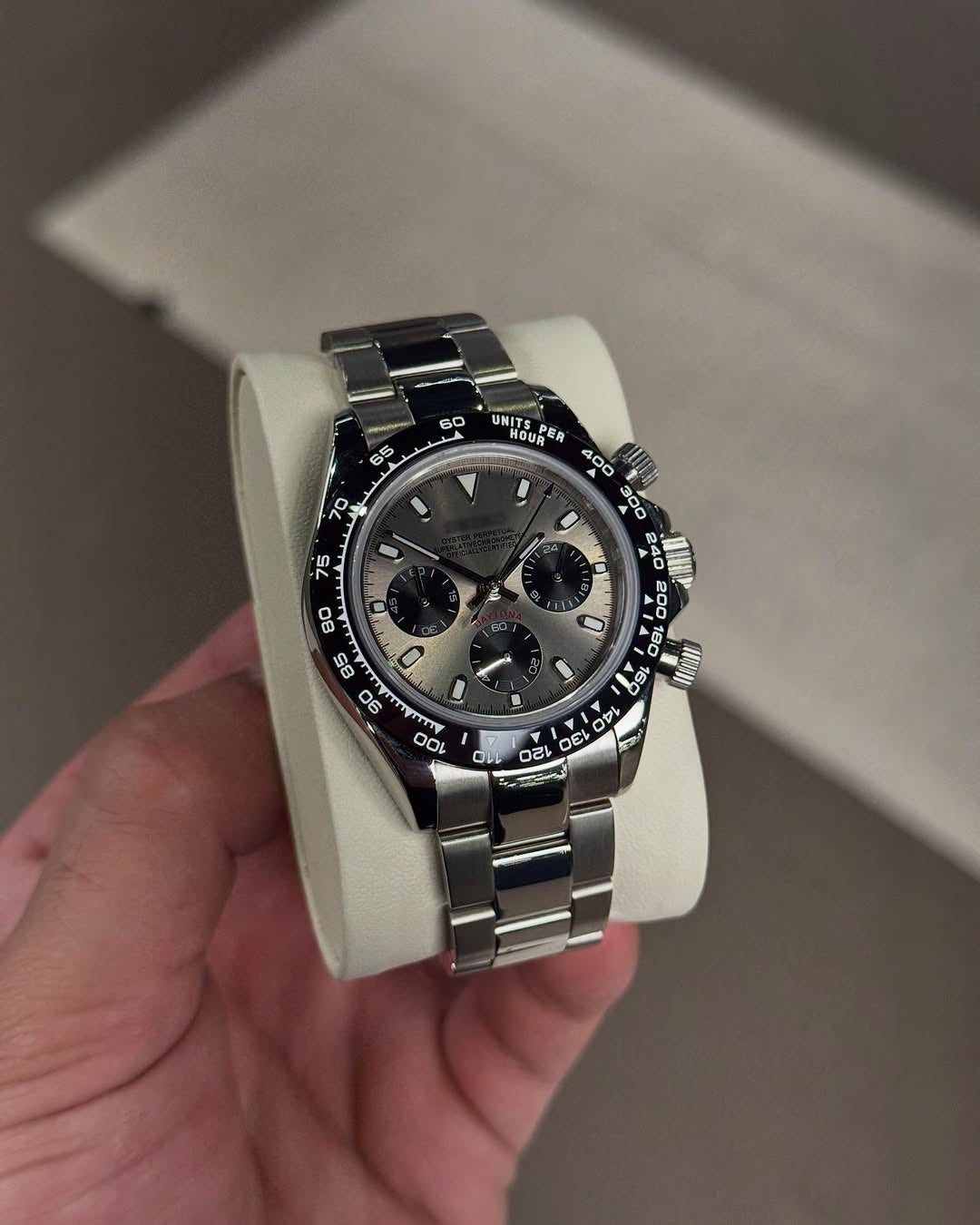 Satin Grey Racer Dial