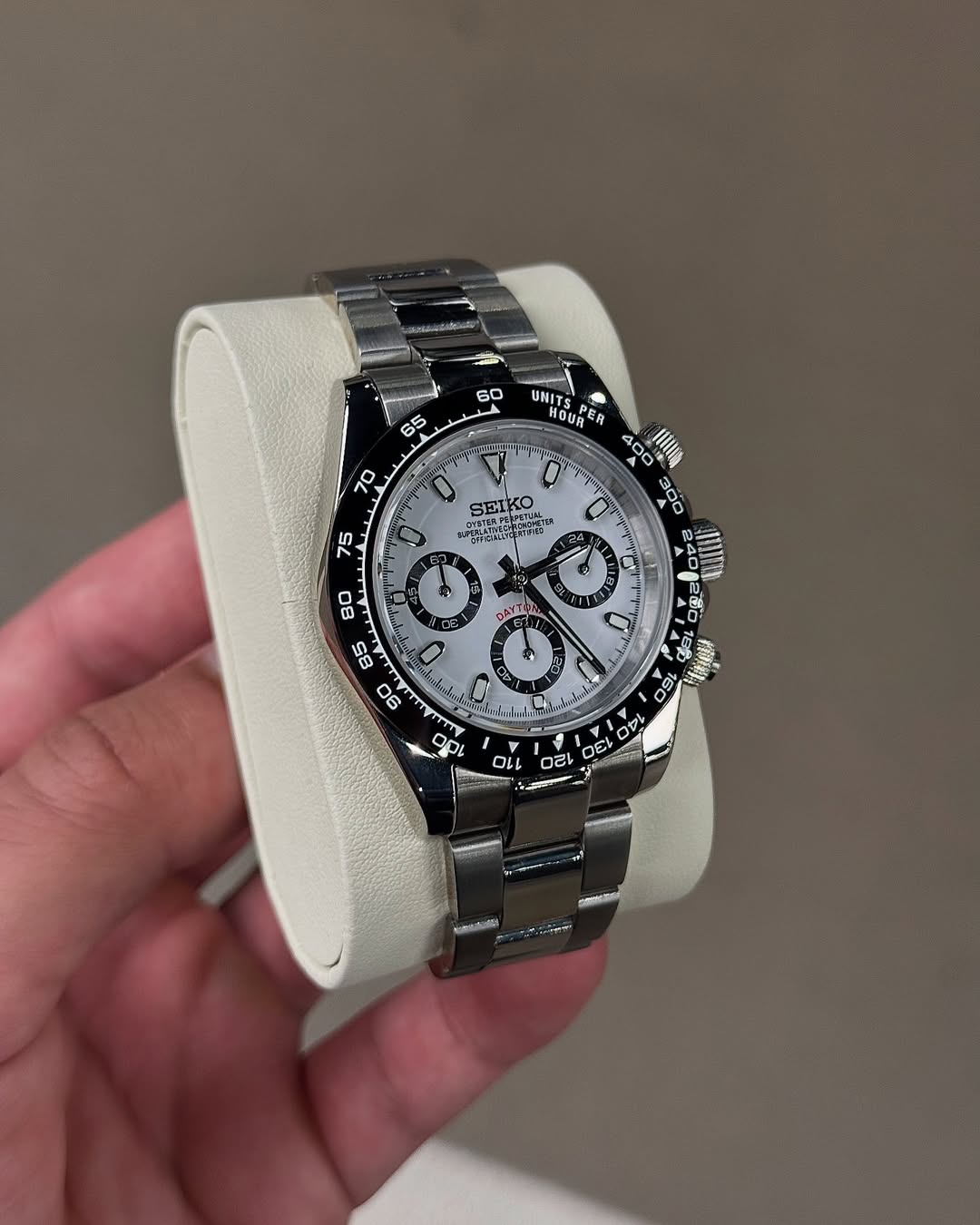 Chronograph Panda White Roman Dial