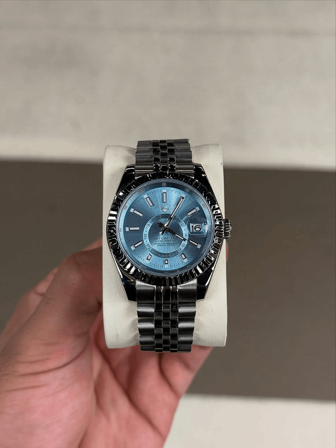 Luxury Baby Blue ice Dial