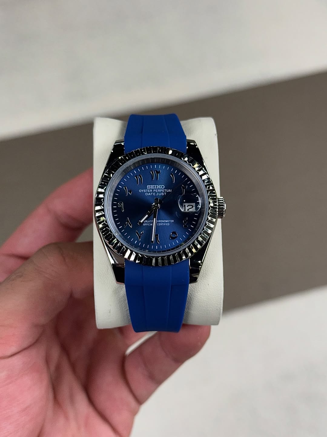 Classic Date Sapphire Blue Dial Flex