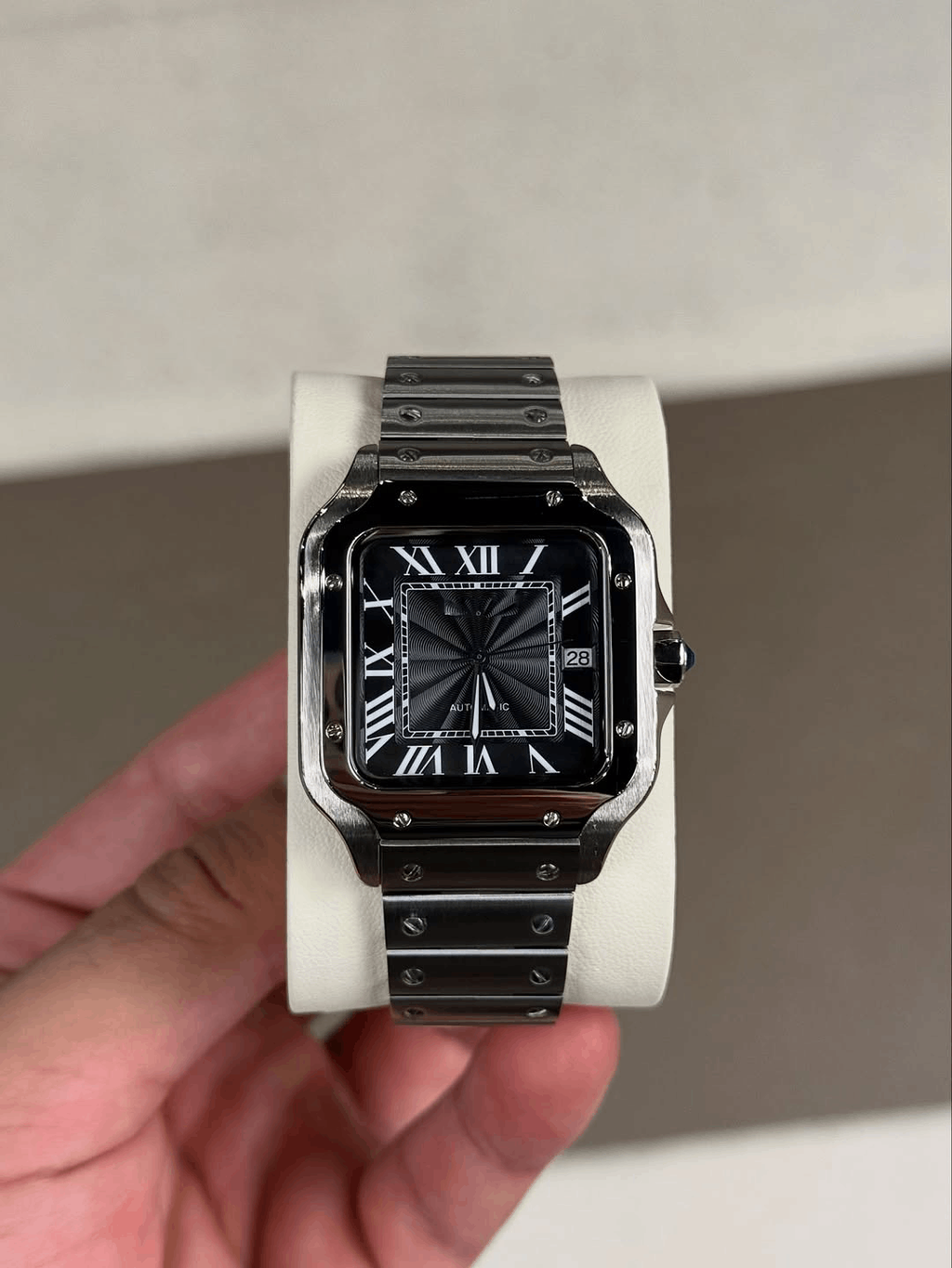 Square Black Shade Roman Dial