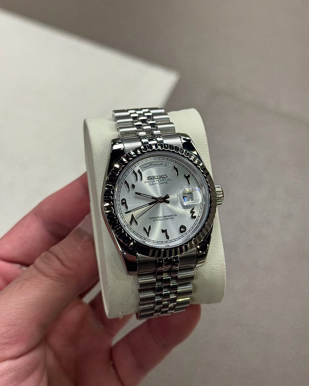 Day & Date Platinum Arabic Dial
